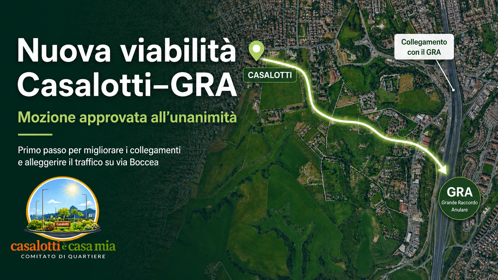 Nuova viabilità Casalotti–GRA: la mozione approvata all’unanimità