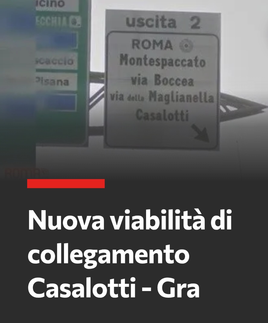 Copertina progetto utilizzo della via che collega via di Casalotti a via della Maglianella